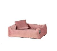 Rohrschneider Cuddly Velvet Sofa for Pets, with High Edge and Removable Inner Cushion, 100% Polyester, Washable Cover, Non-Slip Underside, Various Sizes and Colours (Rose, S: 50 x 40 x 15 cm)