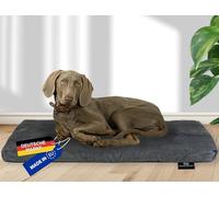 Rohrschneider Fluffy Dog Bed for Small, Medium and Large Dogs, Made in the EU, Breathable Dog Cushion with Non-Slip, Dog Mat, Cat Bed, Size 3 (Dark Grey, 120 x 70 x 7 cm)