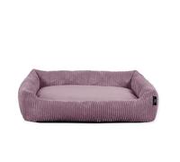 Rohrschneider Pet Bed Corduroy Fabric with Reversible Cushion, 66 x 48 x 4 cm, Non-Slip, Removable, for Dogs (Dusky Pink)