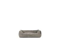 Rohrschneider Pet Bed with Reversible Cushion, Corduroy Fabric, Brown, 55 x 42 x 15 cm, Non-Slip, Removable, for Pets (Taupe)