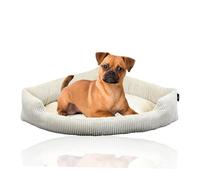 Rohrschneider XXL Corner Dog Bed with Soft Cord Blanket for Large Dogs or 2 Dogs Dog Cushion in Large Sizes (2 95 x 70 cm)