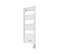 Rointe Elba Plus 300W Digital Electric Towel Rail, Programmable 24/7, Touch-sensitive LCD control panel, Open Window Detection, High precision NTC thermostat, White RAL 9016, 1120 x 500 x 30 mm