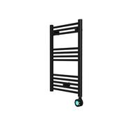 Rointe Elba Plus 300W Digital Electric Towel Rail, Programmable 24/7, Touch-sensitive LCD control panel, Open Window Detection, High precision NTC thermostat, Matt Black, 770 x 400 x 30 mm