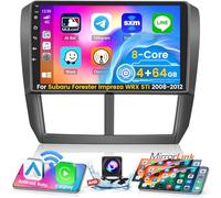 Roinvou [8 Cores 4G + 64G] for Subaru Forester Impreza WRX STI 2008-2012 Android Radio with Wireless Carplay, Android Auto, 9 Inch IPS Touch Screen, Stereo, Bluetooth 5.0