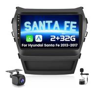 Roinvou - Android Display Radio for Hyundai Santa Fe 2013-2017, Integrated Wireless CarPlay Radio with Android Auto, 9 Inch Touch Screen on GPS Navigation Dashboard