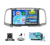 Roinvou Car Radio for Toyota Venza 2008-2016 with Wireless Carplay Android Auto, 4+64G 9 inch HD IPS Thouch Screen Bluetooth Radio with Bluetooth5.0 32EQ 1280 * 720P GPS WiFi + Backup Camera
