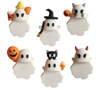 Roioiow Ghostees Mystery Phone Decor - Cute Mini Ghost Pumpkin Charms Phone Topper, Halloween Gifts, Accessory for All Phones, S, Plastic, No Gemstone