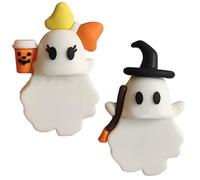 Roioiow Ghostees Mystery Phone Decor - Cute Mini Ghost Pumpkin Charms Phone Topper, Halloween Gifts, Accessory for All Phones, S, Plastic, No Gemstone