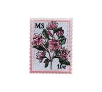 Roiseposie Mississippi Magnolia State Flower Patch, Stamp 3 Inches Iron On/Sew On Embroidered Applique Fabric Aesthetic Floral Patches for Clothes Backpacks Hat Jeans, Vintage Patches for Boys Girls