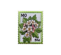 Roiseposie Missouri Hawthorn State Flower Patch, Stamp 3 Inches Iron On/Sew On Embroidered Applique Fabric Aesthetic Floral Patches for Clothes Backpacks Hat Jeans, Vintage Flower Patches for Boy Girl