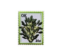 Roiseposie Oklahoma Mistletoe State Flower Patch, Stamp 3 Inches Iron On/Sew On Embroidered Applique Fabric Aesthetic Floral Patches for Clothes Backpacks Hat Jeans, Vintage Patches for Boys Girls