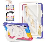 ROISKIN For Honor Pad X9a Case 11.5 inch 2025: Heavy Duty Shockproof Case with Screen Protector & Rotating Stand & Shoulder Strap & Pencil Holder for Honor X9a Tablet,Pink