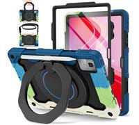 ROISKIN for Lenovo Tab M11 / K11 Case 11 inch 2024 with Screen Protector | with 360° Rotating Stand, Shoulder Strap, Pencil Holder, Heavy Duty Shockproof Kids Cover for Lenovo M11 Tablet, Blue