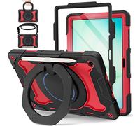 ROISKIN for Samsung Galaxy Tab A11 Plus/A9 Plus Case 11 Inch 2025/2023 with HD Screen Protector,Rotating Stand,Shoulder Strap,Pen Holder,Heavy Duty Shockproof Kid Case for Galaxy Tab A11+/A9+,Red