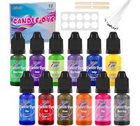 Roizefar Candle Dye - 12 Colours, Candles Dye for Soy Wax, Candle Colour Dyes for Candles Making, Oil-Based Liquid Dyes for Wax Melts, Highly Concentrate for Soy Waxs