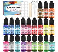 Roizefar Candle Dye - 21 Colours, Candles Dye for Soy Wax, Candle Colour Dyes for Candles Making, Oil-Based Liquid Dyes for Wax Melts, Highly Concentrate for Soy Waxs