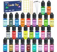 Roizefar Candle Dye - 28 Colours, Candles Dye for Soy Wax, Candle Colour Dyes for Candles Making, Oil-Based Liquid Dyes for Wax Melts, Highly Concentrate for Soy Waxs
