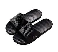 Rojeam Bathroom Slippers Men Women House Shoes Indoor Outdoor Shower Slides Black 3/3.5 UK