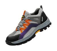 Rojeam Steel Toe Work Shoes for Women Men Slip Resistant Safety Shoes Puncture Proof Indestructible Sneakers Grey 9 UK