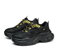 Rojeam Steel Toe Work Shoes for Women Slip Resistant Safety Shoes Puncture Proof Indestructible Sneakers Black 7 UK