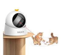 ROJECO Interactive Cat Toy, Rechargeable Automatic Cat Toy with 1000mAh Battery, 360° Magnetic Base, Random Motion Track, Run Quiet, Auto Sleep & 3 Speed Modes, Cat Toys for Indoor Cats Kittens