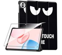 Rojeuinn Case for Honor Pad 10 12.1 Inch 2025 Tablet Case Cover + 1 Piece Protective Glass Screen Protector - Large Eyes