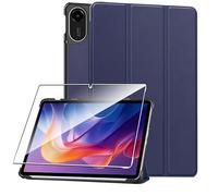 Rojeuinn Case for Xiaomi Redmi Pad 2 11 Inch 2025 Tablet Case Cover + 1 Piece Protective Glass Screen Protector - Blue