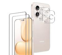 Rojeuinn Honor 600 Lite 5G Tempered Glass Screen Protector, 2 Pieces Tempered Glass + Back Camera Protector, 9H Hardness