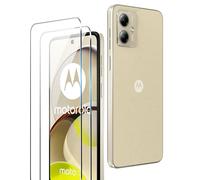 Rojeuinn Pack of 2 Back Tempered Glass Screen Protector for Motorola Moto G14, HD Screen Protector, Protective Glass, 9H Hardness, Anti-Scratch