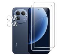 Rojeuinn Tempered Glass for Realme GT 8 Pro Screen Protector Tempered Glass Film, Pack of 2 Protective Glass + 2 Pieces Camera Protection, 9H Hardness Anti-Scratch Screen Protector HD Screen Protector
