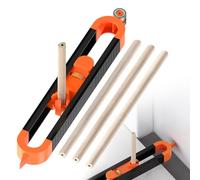 ROJINKADE Contour Gauge with Lock, Adjustable Scribe Tool, Profile Scribing Ruler with 3 Pencils, Easy to Use Profile Marking Tool for Floor, Carpet, Tile Laying
