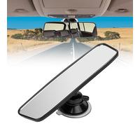 ROJINKADE Rear View Mirror for Driving Test, Rearview Mirror with Suction Cup, Wide Angle Adjustable Driving Instructor Mirror, For Instructor Examiner Learner Driver and Driving Test, 200 x 60mm