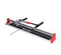 ROJOO 48 inch Manual Tile Cutting Machine Wide Aluminum Bottom Plate Single Slide Rail Adjustable Ceramic Porcelain Tile Cutter Heavy Duty 1200mm
