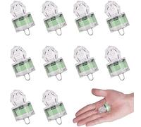 Rojuna 10 Pack Fishing Deep Drop Light LED, Colorful Flashing Strobe LED Fishing Lights, Underwater Fishing Light, Waterproof Attractants Diamond Lure Light for Saltwater Freshwater Tuna (Green)