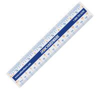 Rok Hardware Measuring Plastic Flexi 6" Easy Read 15 cm English Metric 150 mm Ruler Converter, ROKRULER