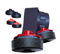 Rok Lok PRO Red/Black Top 2 Pack - Universal Quick-Change Guitar Strap Lock System - Rubber coated for Finish Protection - No Tools, No Mods, Fits Most Electric, Acoustic & Bass Guitars