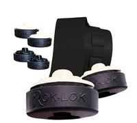 Rok Lok PRO White/Black Top 2 Pack - Universal Quick-Change Guitar Strap Lock System - Rubber coated for Finish Protection - No Tools, No Mods, Fits Most Electric, Acoustic & Bass Guitars