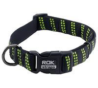 ROK Strap Collar, Large, Black/Green Detail