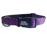 ROK Strap Collar, Large, Black/Purple Detail