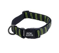 ROK Strap Collar, Medium, Black/Green Detail