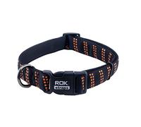 ROK Strap Collar, Medium, Black/Orange Detail