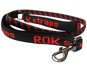ROK Strap Dog Lead, Large, 36-Inch, Black/Red Detail