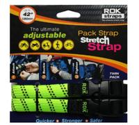 ROK Straps 12"-42" Adjustable Loop Strap 2PK Hi-Vis Green-2-Pk