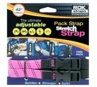 ROK Straps 12"-42" Adjustable Loop-Thru -2Pk PINK and BLACK