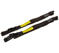 ROK Straps Motorcycle Adjustable Luggage Strap 25mm - 18"- 60" (Twin Pack) Black - ROK025