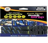 ROK Straps Motorcycle Adjustable Luggage Strap - Black/Blue/Green - 16mm - ROK305