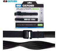 Atlas G-Hook (Pair), 17mm x 1.2m, Black. Motorcycle Adjustable Luggage Strap