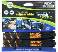 ROK Straps ROK-10031 Black/Orange 18" - 60" Motorcycle/ATV Adjustable Stretch Strap