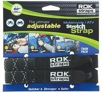 ROK Straps ROK-10050 Black/Reflective 18" - 60" Motorcycle/ATV Adjustable Stretch Strap