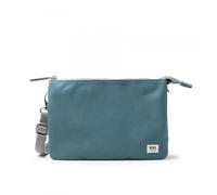 ROKA Carnaby XL Slim Crossbody Bags for Women & Men - 3 Compartments, Chunky Zip, Removable & Adjustable Strap for Phone, Wallet, Keys - Airforce Blue